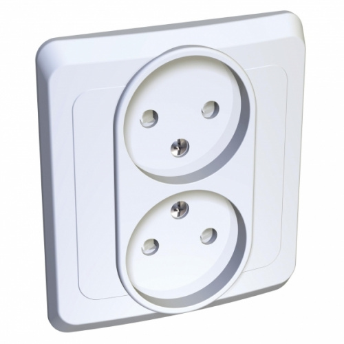 Розетка 2-м С/У ЭТЮД 16А IP20 250В без заземл. защ. шторки бел. Systeme Electric PC16-006B (1/20/120) Розетка 2-м С/У ЭТЮД 16А IP20 250В без заземл. защ. шторки бел. Systeme Electric PC16-006B (1/20/120)