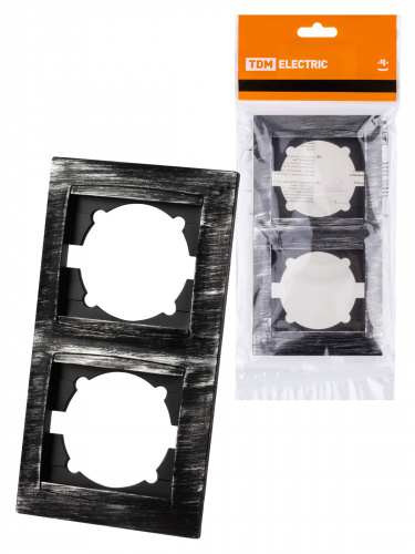 Рамка 2-х постовая вертикальная старинное серебро с/у, "Лама" (1/20) TDM (SQ1815-0683) Рамка 2-х постовая вертикальная старинное серебро с/у, "Лама" (1/20) TDM (SQ1815-0683)