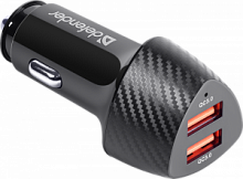 Автомобильное ЗУ DEFENDER UCA-81 2xUSB QC3.0, 36W (1/100) (83845)