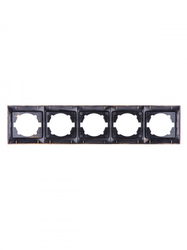 Рамка 5-ти постовая горизонтальная старинная бронза с/у, "Лама" (1/10) TDM (SQ1815-0782) фото 3 Рамка 5-ти постовая горизонтальная старинная бронза с/у, "Лама" (1/10) TDM (SQ1815-0782) фото 3