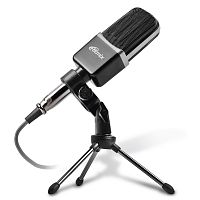 Настольный микрофон RITMIX RDM-123 Black, конденсаторный, всенаправленный, XLR - jack 3,5 мм (1/40) (80004726)