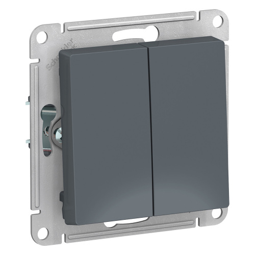 Механизм выключателя 2-кл. С/У ATLASDESIGN 10А IP20 (сх. 5) 10AX механизм грифель Systeme Electric ATN000751 (1/10/60)