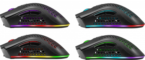 Беспроводная игровая мышь DEFENDER Warlock GM-709L RGB,8кнопок,2400dpi, черный (1/60) (52709) фото 2