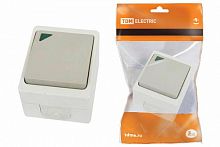 Выключатель 1-кл. с подсветкой открытой установки IP54 10А "Вуокса" TDM (SQ1803-0004)