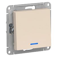 Механизм выключателя 1-кл. С/У ATLASDESIGN 10А IP20 (сх. 1а) 10AX с подсветкой механизм беж. Systeme Electric ATN000213 (1/20/160)