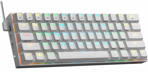 Клавиатура беспроводная REDRAGON Draconic RU,RGB, bluetooth 5.0, белая (1/20) (77810) фото 3