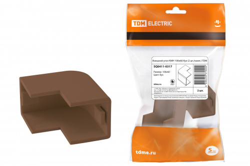 Внешний угол КМН 100х60 бук (цена за 2 шт./комп.) TDM (1/10/60) (SQ0411-0317)