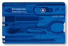 Швейцарская карта Victorinox SwissCard Classic, синий, полупрозрачный (подар. коробка) (0.7122.T2)