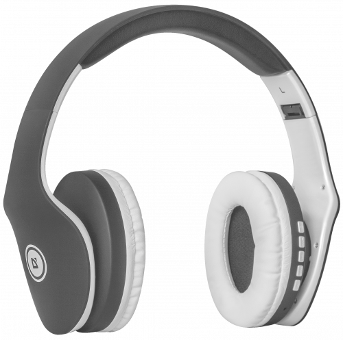 Наушники полноразмерные DEFENDER FreeMotion B525, Bluetooth.MP3.FM, серые/белые (1/40) (63527) фото 6