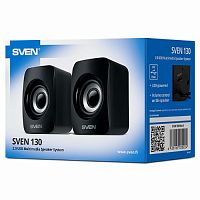 Акустическая система 2.0 АС SVEN 130, 6Вт, питание USB, черный (1/20) (SV-020224)
