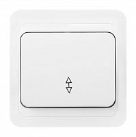 Выключатель SMARTBUY скрытая установка, проходной 1-клавишный 10А белый "Марс" (SBE-02w-10-SW12-0) (10/200)