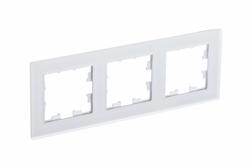 Рамка 3-м ATLASDESIGN Nature матов. стекло бел. Systeme Electric ATN330103 (1)