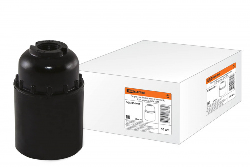 Патрон TDM карболитовый подвесной, Е27, черный, Б/Н (1/200) (SQ0335-0011) Патрон TDM карболитовый подвесной, Е27, черный, Б/Н (1/200) (SQ0335-0011)