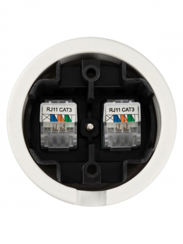 Розетка TDM двойная телефонная RJ11 белая «Болонь» (1/72) (SQ1820-0050) фото 3 Розетка TDM двойная телефонная RJ11 белая «Болонь» (1/72) (SQ1820-0050) фото 3