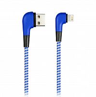 Кабель Smartbuy USB -8pin SOCKS L-TYPE, синий, 2 А, 1 м (ik-512NSL blue)