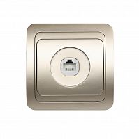 Розетка SMARTBUY скрытая установка, 1-местная телефонная шампань "Марс" (SBE-02c-S1-PH)