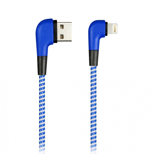 Кабель Smartbuy USB -8pin SOCKS L-TYPE, синий, 2 А, 1 м (ik-512NSL blue)