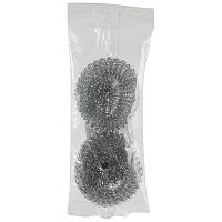 Губка металлическая для посуды, сетка, вес 15 гр., 2 шт. (1/50) (310569)