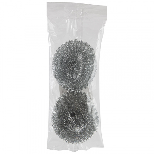 Губка металлическая для посуды, сетка, вес 15 гр., 2 шт. (1/50) (310569)