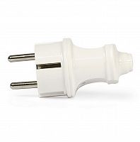 Вилка SMARTBUY прямая с заземлением белая 16А 250В (SBE-16-P01-w) (1/50)