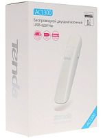 Wi-Fi адаптер TENDA U12, двухдиапазонный, 802.1ac до 1300Мбит/с (600+733), USB3.0, белый (1/40)