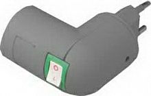 Переходник ECOLA вилка-патрон E27 с выключателем Серебряный(1/12/360 (APT7SSEAY)