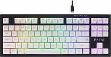 Клавиатура проводная игровая DEFENDER Harpie GK-401 RU, 87кн+FN, 1.5м, бело-черная (1/20) (45401)
