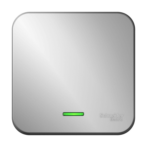 Выключатель 1-кл. О/У BLANCA 10А IP20 (сх. 1) 250В с подсветкой с изолир. пластиной алюм. Systeme Electric BLNVA101113 (1/15/30)