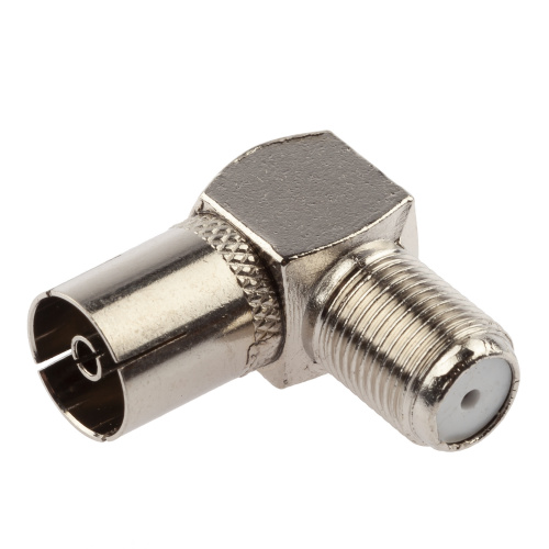 Переходник гнездо F-гнездо TV угловой Simple RS-A03-1 (1шт) ЭРА (1/50/1000) (Б0048295) фото 2
