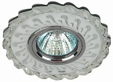 Светильник ЭРА DK LD36 SL/WH декор cо светодиодной подсветкой MR16 прозрачный (Б0036480)