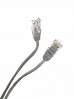 Патч-корд литой TELECOM UTP Кат. 5е, серый, 5 м. (1/100) (NA102--5M)