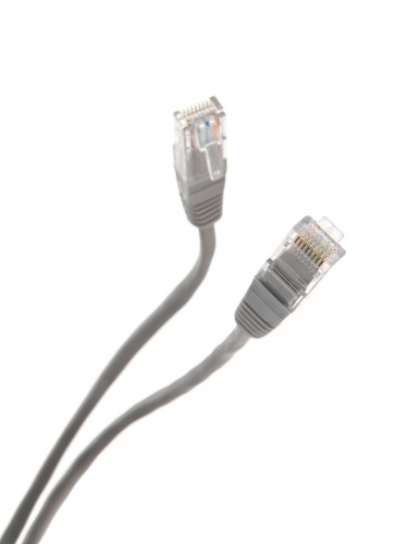 Патч-корд литой TELECOM UTP Кат. 5е, серый, 5 м. (1/100) (NA102--5M)