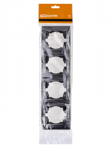 Рамка 4-х постовая вертикальная старинное серебро с/у, "Лама" (1/15) TDM (SQ1815-0685) фото 2