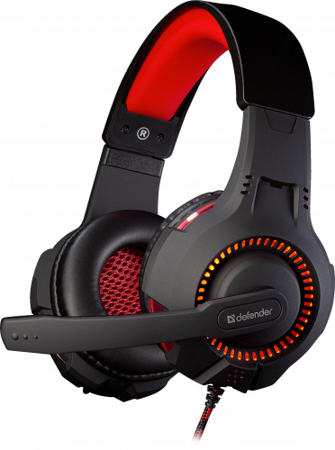 Гарнитура DEFENDER Warhead G-450, USB, полноразмерная, игровая, шнур 2.3 м., подсветка (1/20) (64146) фото 3