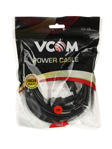 Кабель компьютер-розетка VCOM 220V (EURO) <VDE> 3G0,75 mm 2, 3м. {CE021-CU} (1/30) (CE021-CU0.75-3M) фото 3