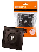 Розетка SAT (F-разъем) 0-2400МГц шоколад "Лама" (10/120) TDM (SQ1815-0521)