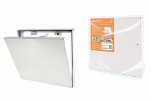 Люк под плитку, алюминиевый, съемный, нажимной, ограничитель-цепочка, 400х300, TDM (1/1) (SQ1807-0607)