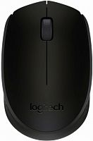 Беспроводная мышь LOGITECH B170 black оптическая (1000dpi)  USB для ноутбука (2but) черный [910-004659](1/10)