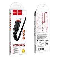 Кабель USB - Type-C HOCO X59 Victory, 1.0м, круглый, 3,0А, ткань, цвет: чёрный (1/33/330) (6931474744920)