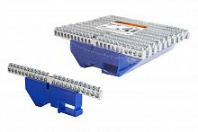 Шина "N" нулевая с изолятором на DIN-рейку 6x9мм стойка бол. 22 групп никелированная TDM (1/10/200) (SQ0801-0332)