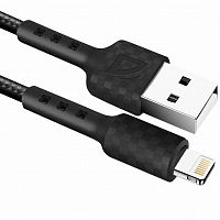 Кабель DEFENDER F181 USB-Lightning 1м, 2.4А, нейлон, пакет, черный (1/100) (87114BLA)