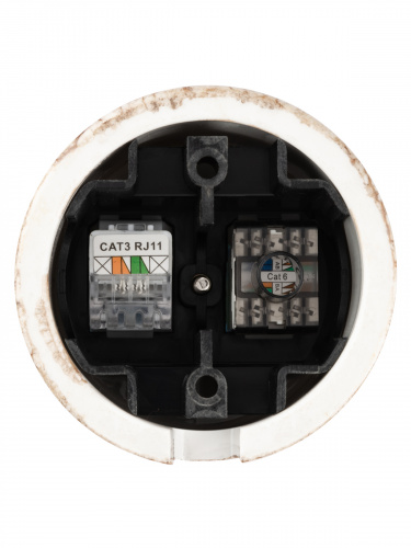 Розетка TDM телефонная RJ11 + компьютерная RJ45 мраморная «Болонь» (1/72) (SQ1820-0152) фото 3 Розетка TDM телефонная RJ11 + компьютерная RJ45 мраморная «Болонь» (1/72) (SQ1820-0152) фото 3