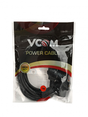 Кабель монитор - компьютер 220V (UPS -> устройство) <VDE> 3G*0.75mm2 VCOM <CE001-CU0.75-3>, 3,0м (1/30) (CE001-CU0.75-3M) фото 3