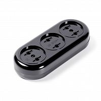 Колодка розеточная SMARTBUY бакелитовая, 3 гнезда 10А/2,2кВт без заземления (SBE-10-3-00-BN) (1/20/120)