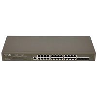 Управляемый гигабитный коммутатор Tenda TEG5328F уровня 3, 24*10/100/1000 Base-T Ethernet ports, 4*1000 Base-X SFP ports, 1*Console port (1/5)