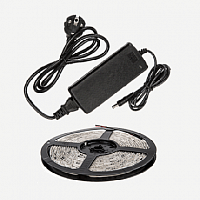 Комплект светодиодной ленты IN HOME LS 50СW-60/33-5-AP 60LED 72Вт IP33 6000K 12В холодный белый 5м, адаптер (1/25) (4690612023076)