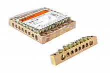 Шина "N" нулевая 6х9мм 8/2 (8групп/крепеж по краям) TDM (10/400) (SQ0801-0001)