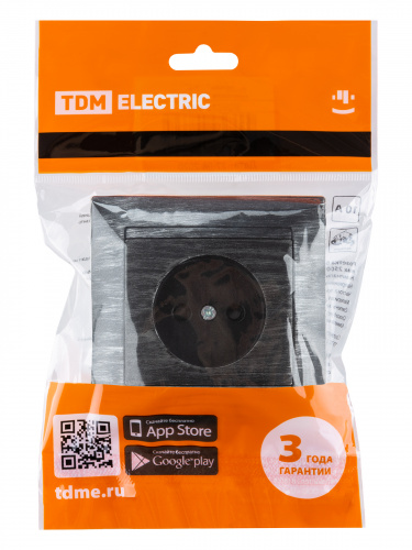 Розетка 2П 10А 250В с защ. шт. старинное серебро с/у, "Лама" (1/10) TDM (SQ1815-0651) фото 2