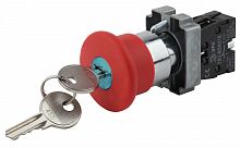 Кнопка ЭРА LAY5-BS142 "Грибок"с ключом крас. d22мм 240В 1р (20/200/3200)