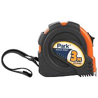 Рулетка Park с фиксатором, прорезиненный корпус, 3мx16мм TM27-3016 (1/12/120) (353027)